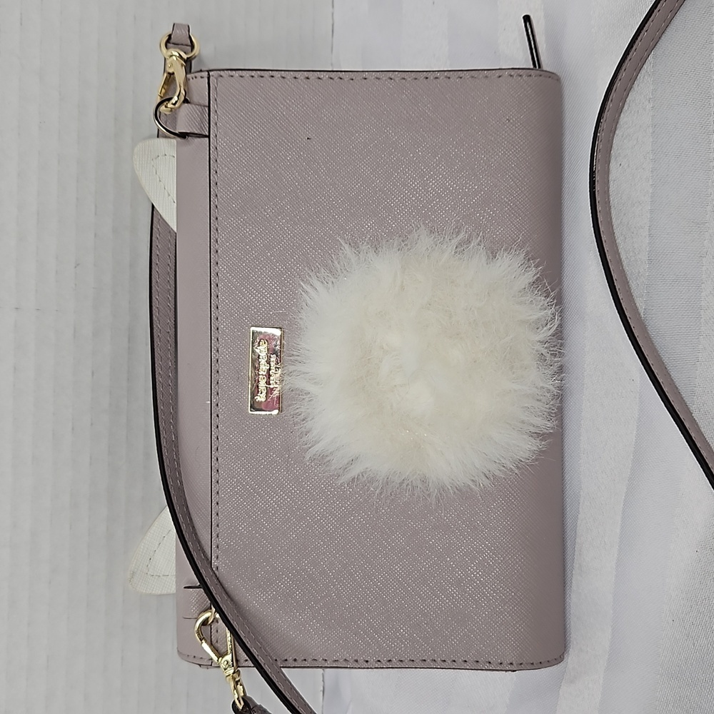 Kate Spade Rabbit Winni -Hop TO It Crossbody Bag in Taupe. - Picture 3 of 10